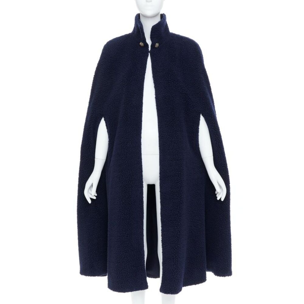 Chanel Cashmere Silk Boucle Cape Coat